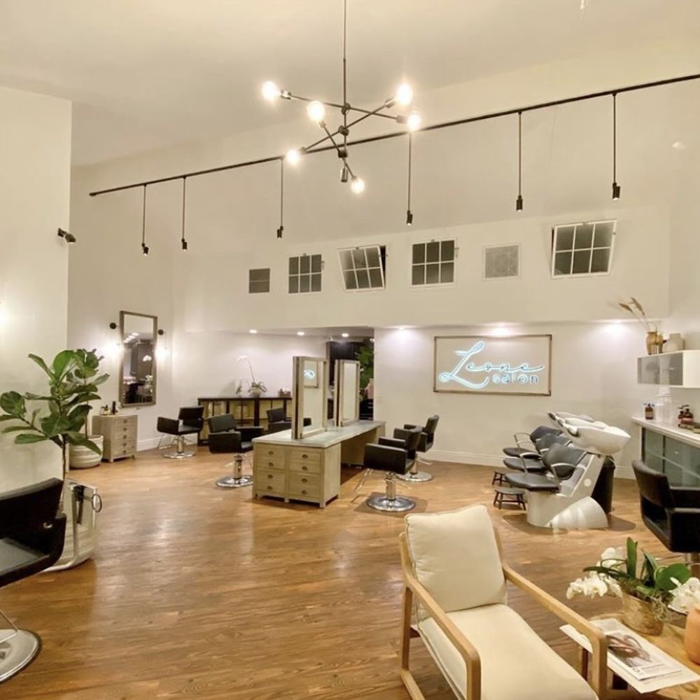 Andrea Villa Hair inside Studio B Salon And Style Bar in Santa Barbara, CA - a modern, professional hair salon environment